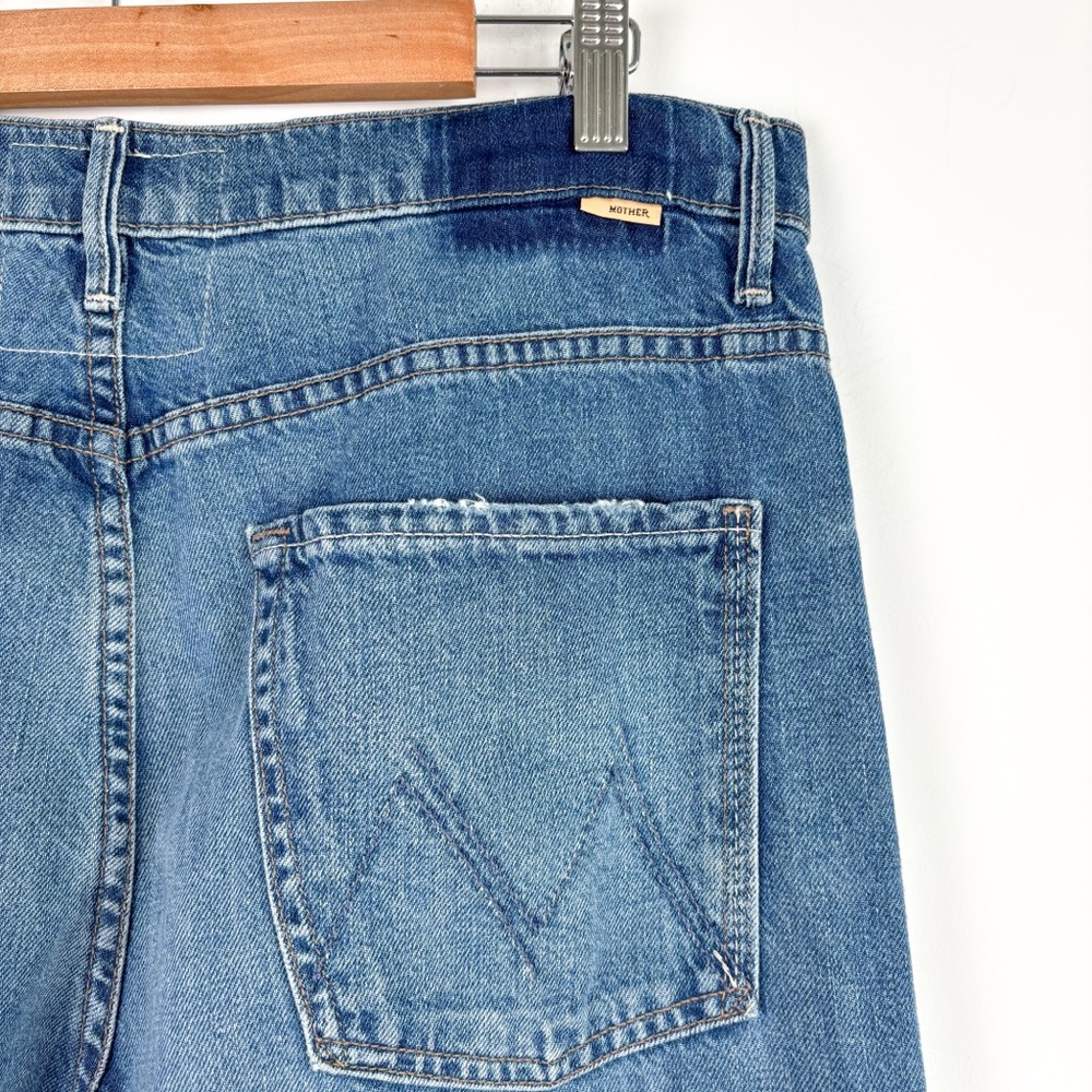 MOTHER Dodger Ankle Blue Flare & Wide Leg Jeans - Picture 6 of 11